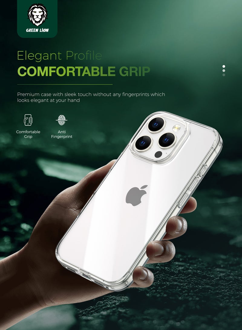 GREEN LION iPhone 16 Crystal Clear Case / Anti-Scratch / Anti-Yellowing / Anti-Microbial Protection / High-Level Protection / Drop Protection / Camera Protection / Enduring Clarity - Clear - Image 3