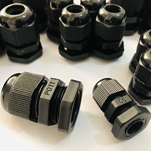 monochef 20pcs Cable Gland Waterproof Adjustable 3-13mm Cable Connectors PG7 PG9 PG11 PG13.5 PG16 Plastic Cable Gland Joints Wire Protectors - Image 4