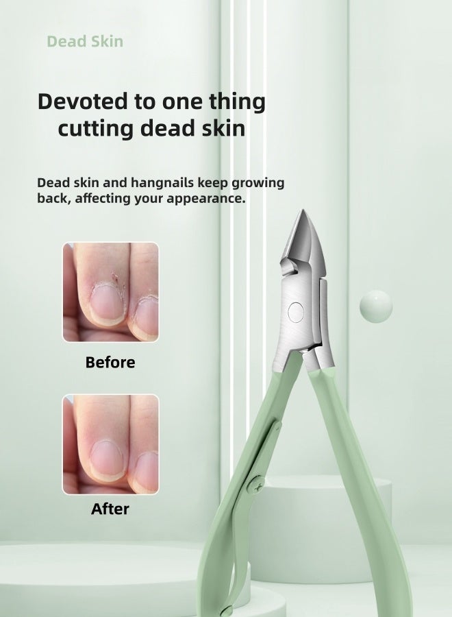 18 In 1 Professional Nail Clipper Manicure Set Nail Cutter Light Green - Image 3