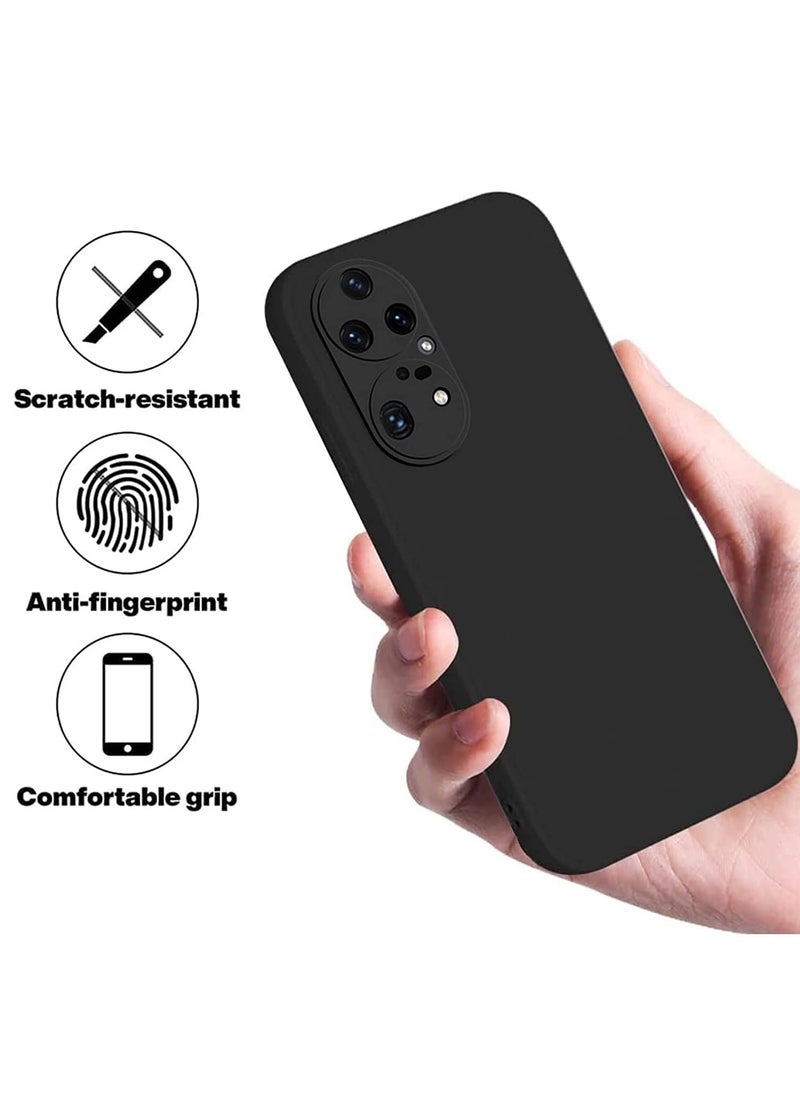 بورتوني جراب هاتف Huawei P50 Pro سائل نحيف ومرن وناعم وغطاء واقٍ للكاميرا من السيليكون المرن  - Image 4