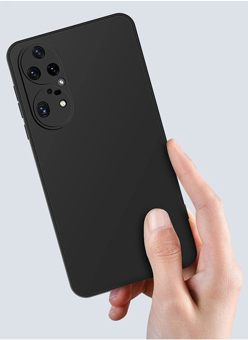 بورتوني جراب هاتف Huawei P50 Pro سائل نحيف ومرن وناعم وغطاء واقٍ للكاميرا من السيليكون المرن  - Image 3