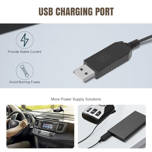 Lenink Power Cord Compatible with Cobra RAD 480i/350/380/450, Replacement Cord Cable USB Charger Compatible with Most Cobra Radar Detectors (1m/3.28ft) - Image 3
