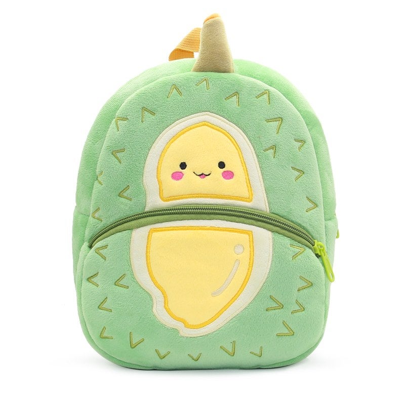 Plush Kids Backpack, Durian Fruit Design, Soft Lightweight School Bag for Toddlers and Preschool Kids - Image 5