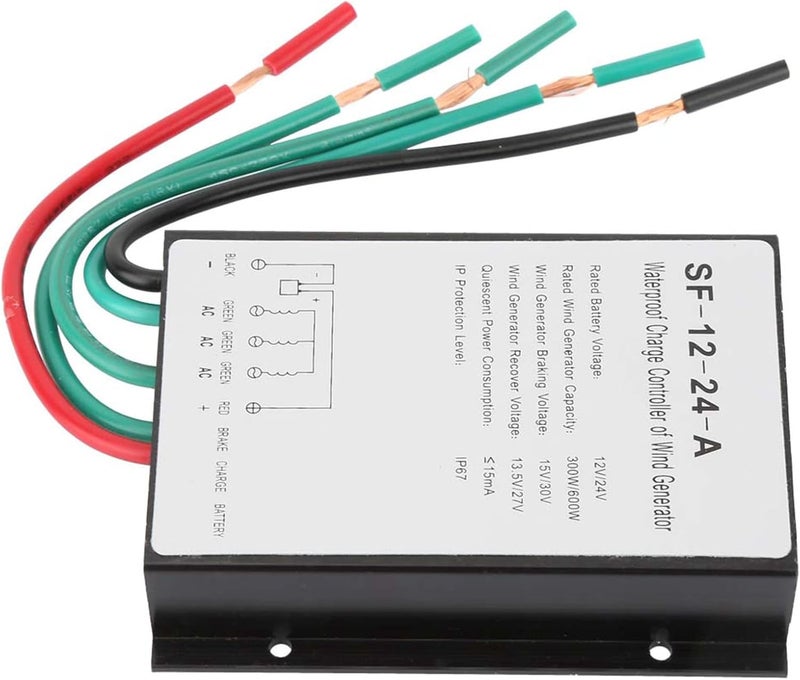300Wor600W Wind Controller Automatically Identify 12V or 24V, Overload, IP67 water for Solar Street Lamp, Courtyard Lamp, Killing Lamp, Small Solar Power Station System - Image 1