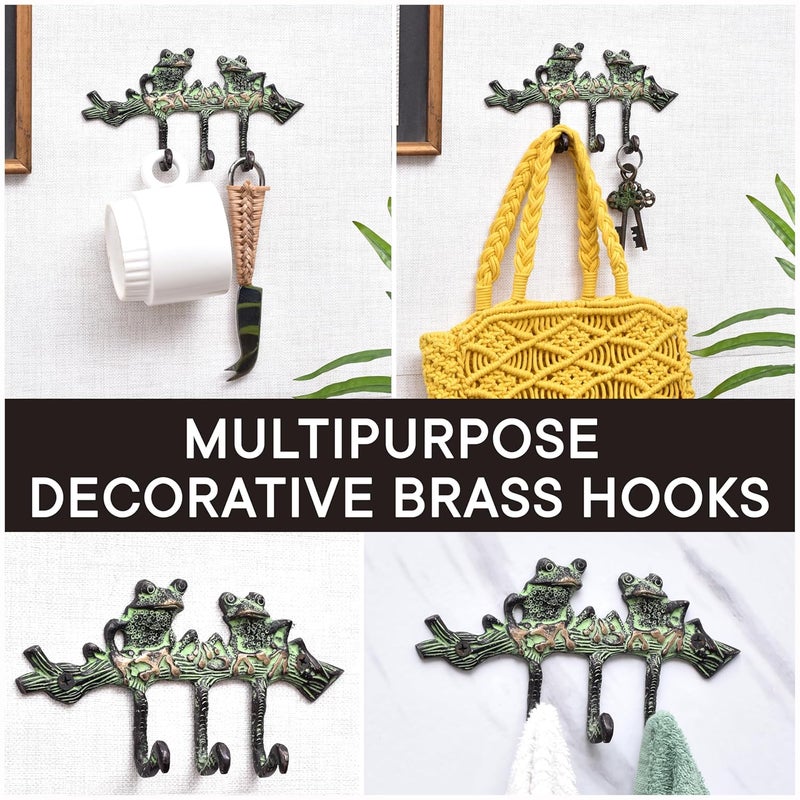 Indian-Shelf IndianShelf Frogs Animal Wall Hooks Unique Coat Hooks Decorative Key Holder Hanger Pop Up Kids Backpack Hanger - Image 5
