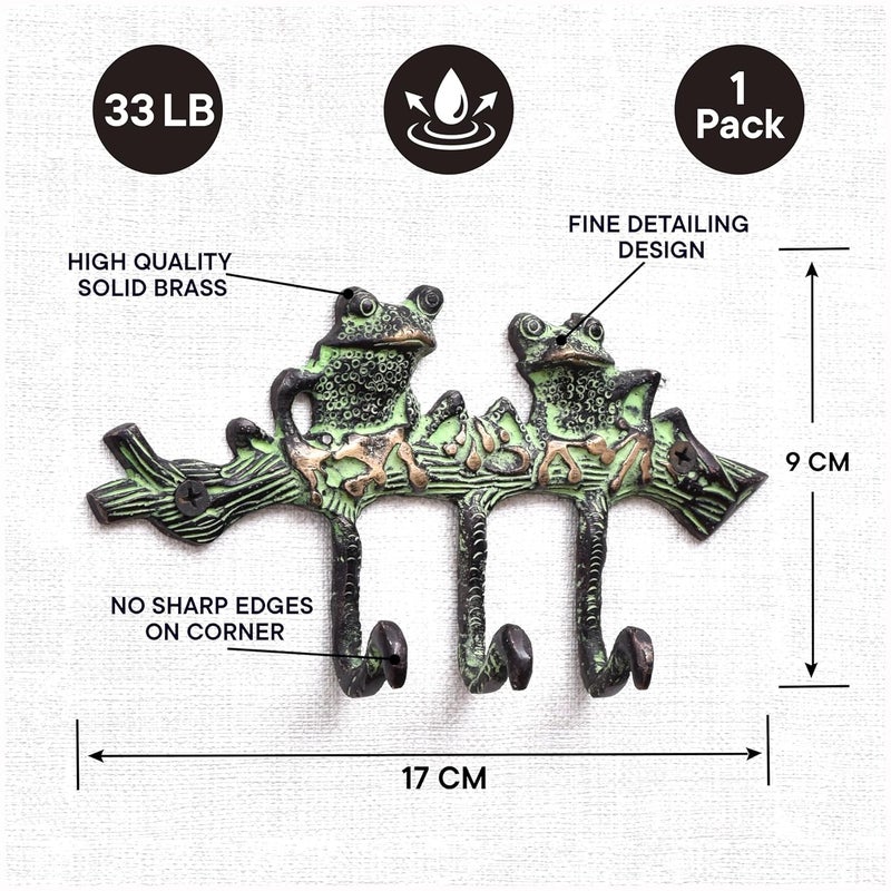 Indian-Shelf IndianShelf Frogs Animal Wall Hooks Unique Coat Hooks Decorative Key Holder Hanger Pop Up Kids Backpack Hanger - Image 2