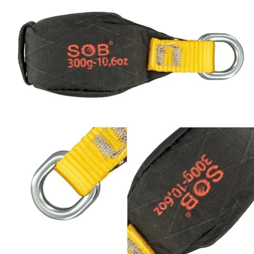 SOB Throw Weight Bag, Durable Climbing Rope Bag for Arborists, Tree Throw Bag for Rock Spelunking (Black-300) - Image 2