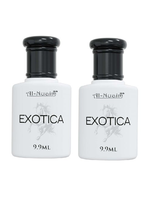 Al-Nuaim Exotica Alcohol Free Attar Roll On - Pack of 2 (9.9ml Eah) | Exquisite & Long Lasting Fragrance