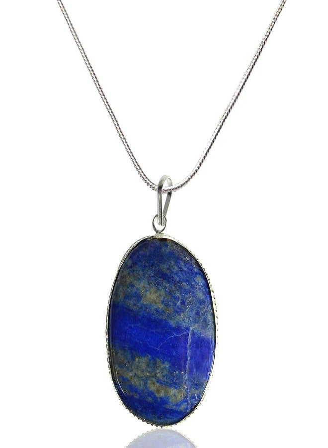 Crystu AAA Certified Lapis Lazuli Pendant Natural Crystal Stone Pendant/Locket with Metal Chain for Reiki Healing and Crystal Healing Gemstone for Unisex (Color : Blue) - Image 5
