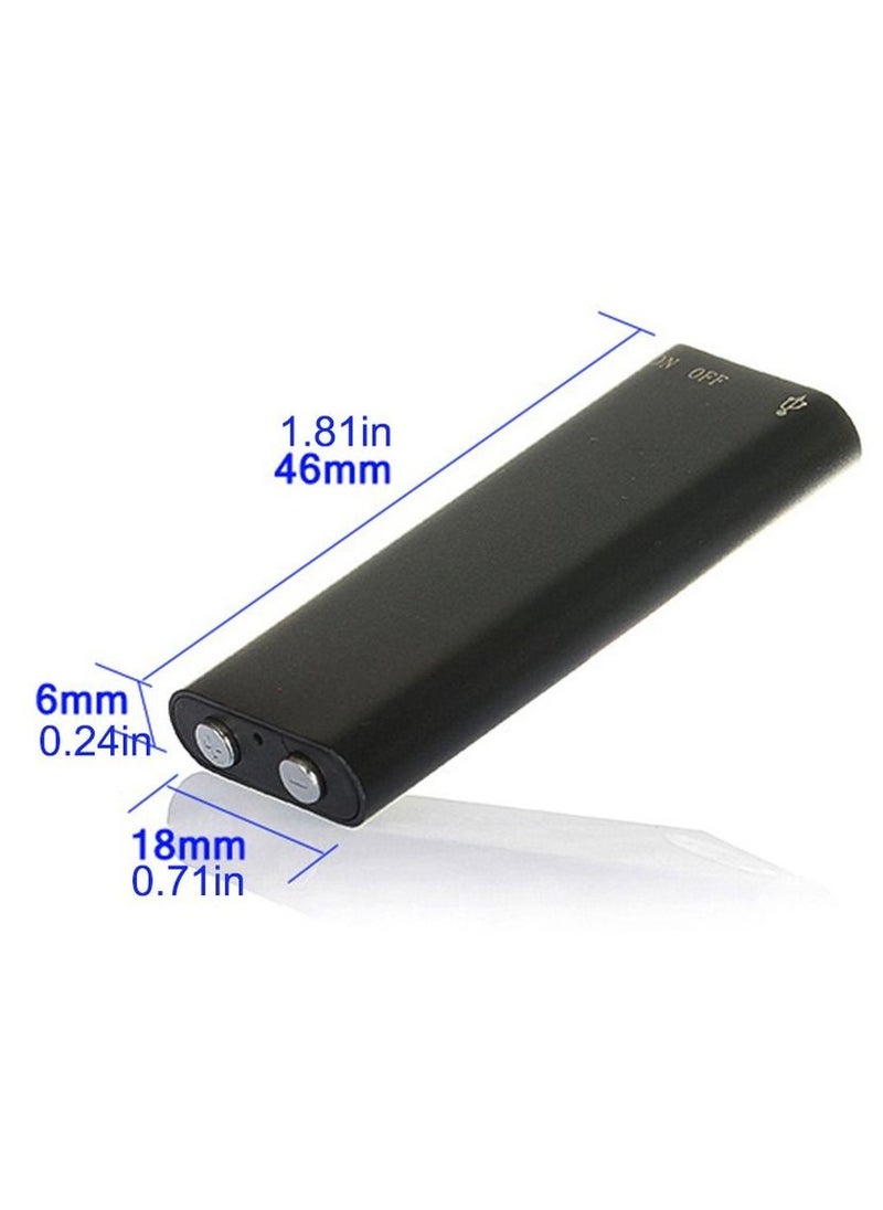 AROAQ - 16GB Activated Mini Digital Voice Recorder Small Voice Record Micro Sound Dictaphone Audio Recorder MP3 Player - Image 1