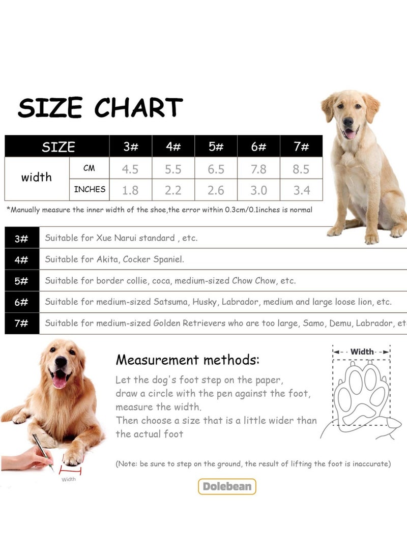 KASTWAVE 2 Pairs Dog Shoes for Large Medium Dogs Booties Paw Protection with Adjustable Straps Rugged Anti-Slip Sole - Image 2