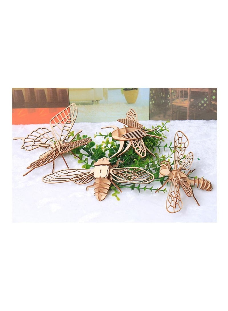 3D Wooden Insect Puzzle 8 Piece Set Animal Skeleton Assembly Model Puzzle DIY Crafts Toys Gifts for Kids and Adults Teens Boys Girls