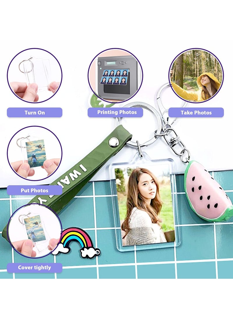 SYOSI - 40Pcs Pendant Picture Frame Keyrings, Make Your Own Keyring Kit, Keychain Central Photo Frame Pendant for Kids To Assemble And Attach To Key Rings And Bags - Image 1