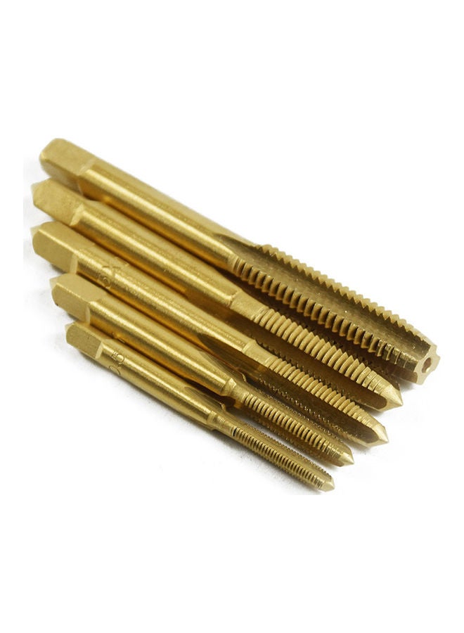 5-Piece Metric Plug Hand Tapper Set Gold 10.00x10.00x10.00cm - Image 5
