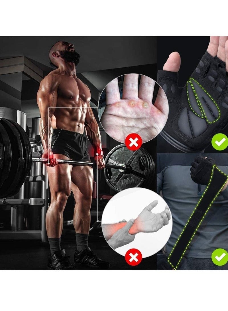 جوجو الحب قفازات التمرين، قفازات رفع الأثقال للرجال والنساء، قفازات دعم المعصم، قفازات تمرين نصف إصبع مسامية لتدريب الأثقال، السحب، اللياقة البدنية في صالة الألعاب الرياضية، التمارين المنزلية، التمارين - Image 2