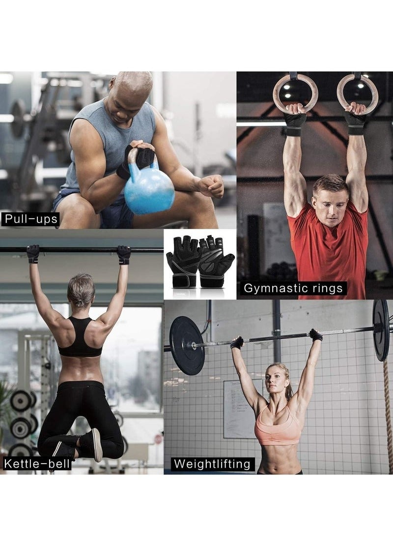 جوجو الحب قفازات التمرين، قفازات رفع الأثقال للرجال والنساء، قفازات دعم المعصم، قفازات تمرين نصف إصبع مسامية لتدريب الأثقال، السحب، اللياقة البدنية في صالة الألعاب الرياضية، التمارين المنزلية، التمارين - Image 5