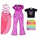 Ecore Fun 3 Sets 28 Inch Doll Clothes Casual Outfits for 28 Inch Girl Dolls Quality 28 Doll Fashion Clothing Set Pink Striped Swimsuit Purple Sparkly Jumpsuit Top Skirt Set - Image 4