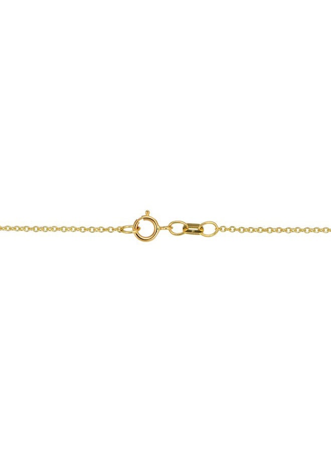 Kooljewelry 14k Yellow Gold 1 mm Round Cable Chain Necklace (16, 18, 20, 22, 24 or 30 inch) - Image 2