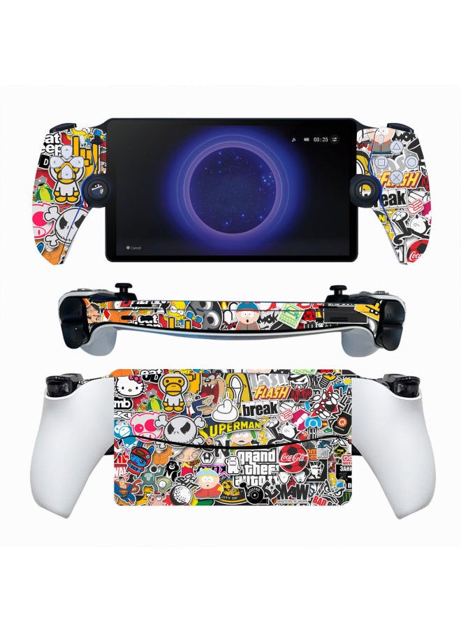 Generic PS Portal Sticker Game Machine Body Sticker Protective Film Handheld Machine Pain Sticker PS5 Portal Skin-Color:TN-Portal-0048  - Image 5