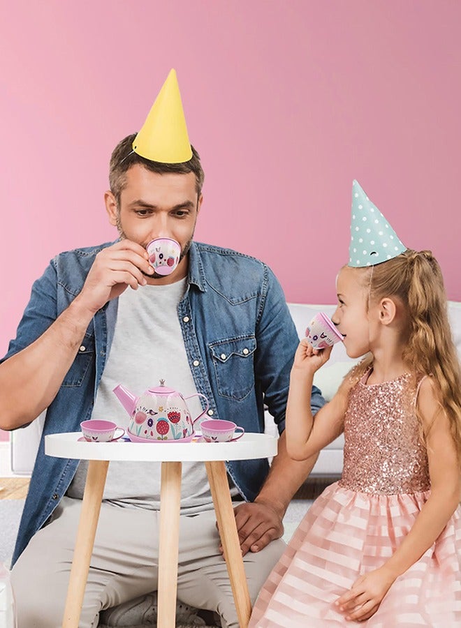 جارلو طفل مجموعة الشاي ، والشاي الأميرة الوقت لعبة مجموعة لعبة - إبريق الشاي مجموعة أدوات المائدة والحلويات والحقائب ، مطبخ لعبة التظاهر القصدير الشاي الطرف مجموعة هدايا للأطفال لعبة الماشي بخطى متثاقلة ( 1 ) - Image 3