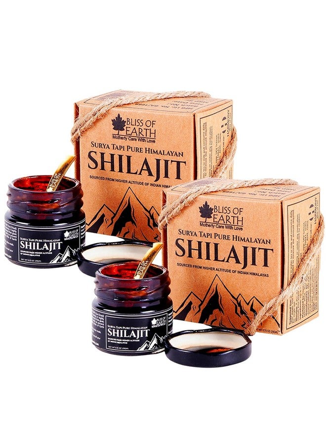 BLISS OF EARTH بلس أوف إيرث سوريا الأصلي تابى هيمالايا شيلجيت راتينج للرجال والنساء، شيلاجيت/موميو، غني بحمض الفولفيك والمعادن، 2x20جم - Image 1