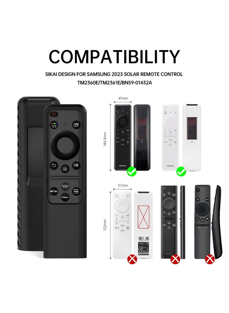 New For Samsung TM2360E BN59-01432A TM2361E Solar Remote Control Silicone Protective Case For BN59-01432A Anti-Drop Dustproof Protector Sleeve (Black) - Image 2