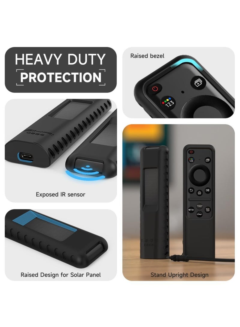 New For Samsung TM2360E BN59-01432A TM2361E Solar Remote Control Silicone Protective Case For BN59-01432A Anti-Drop Dustproof Protector Sleeve (Black) - Image 3