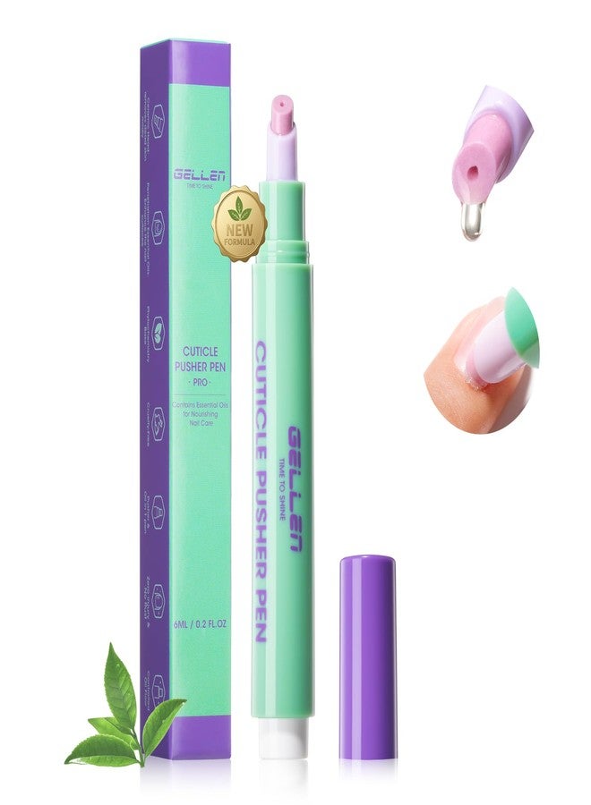 Gellen 6ml Ceramic Cuticle Oil Pusher Pen - Moisturizing Cuticle Oil for Dry Cuticles & Rough Nails, Gentle Cuticle Pusher Tool for Beginners, Nourishing Formula with Natural Oils - Image 1