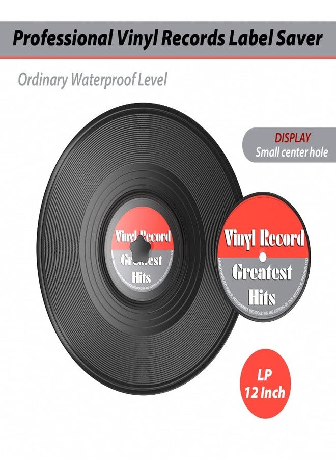 WEWU ROUNDS LP Vinyl Record Label Saver Vinyl Record Clean Saver Record Cleaning Protector Waterproof Label Saver Record Cleaner Clamp Care (12", Black) - Image 2