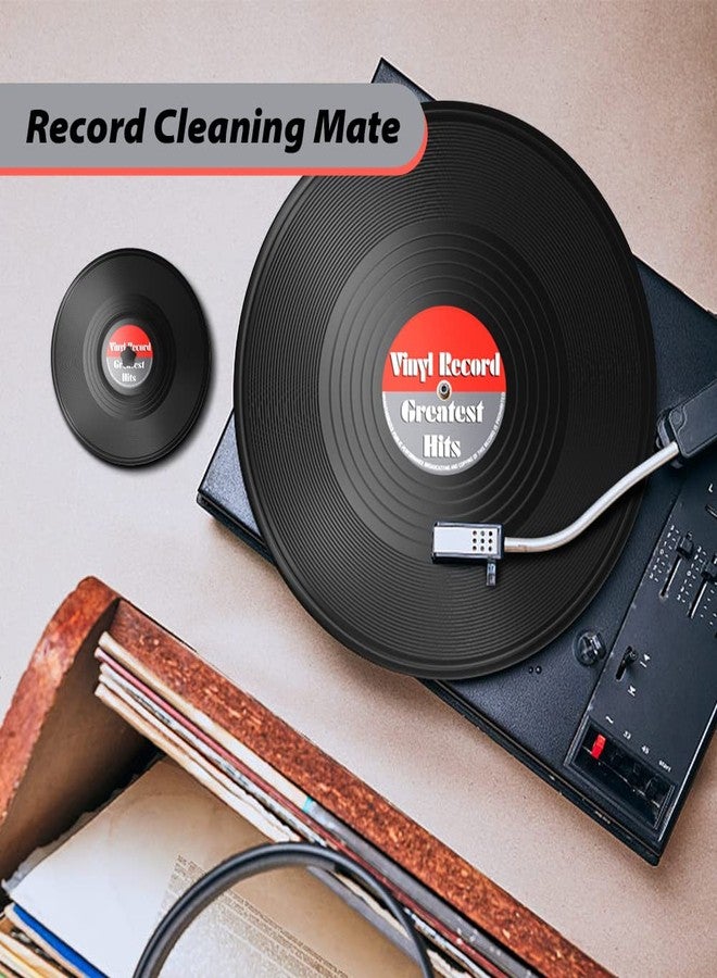 WEWU ROUNDS LP Vinyl Record Label Saver Vinyl Record Clean Saver Record Cleaning Protector Waterproof Label Saver Record Cleaner Clamp Care (12", Black) - Image 3