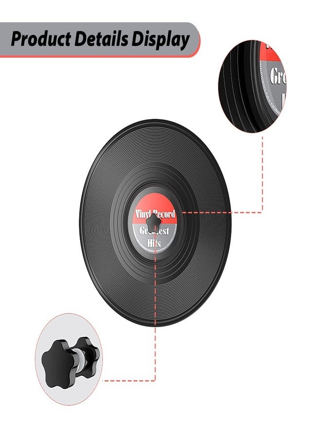 WEWU ROUNDS LP Vinyl Record Label Saver Vinyl Record Clean Saver Record Cleaning Protector Waterproof Label Saver Record Cleaner Clamp Care (12", Black) - Image 4