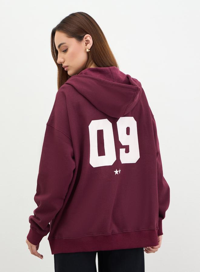 Styli Purple California Graphic Longline Sweatshirt - Image 4