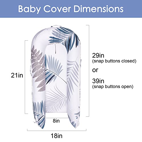 MEXXI Infant Lounger Baby Nest Replacement Cover | Hypoallergenic | Premium | [Fits Dockatot Deluxe+] (Cover Only) (Palm Leaves) - Image 5