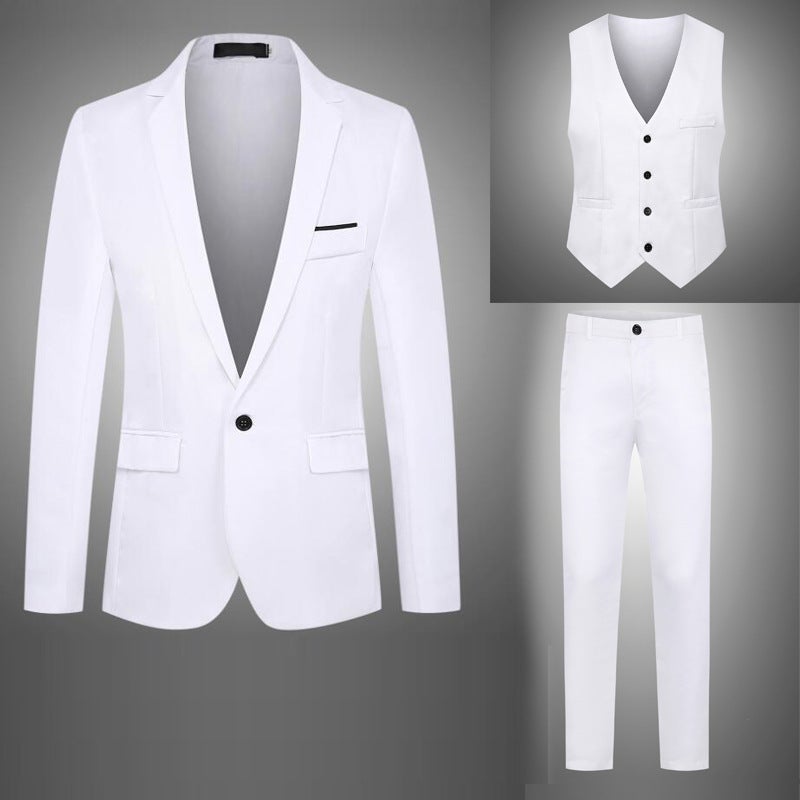 Men'S Business Casual Suit Men'S Vest Suit Three-Piece Set Slim-Fit Formalwear Best Man Suit - Image 5