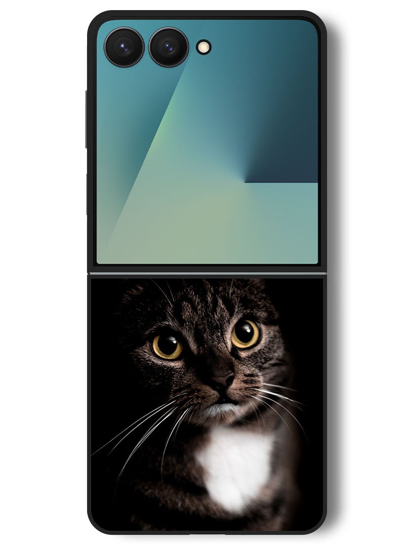 Theodor Case Compatible with Samsung Galaxy Z Flip 7 - 6.9 Inch Protection Shockproof Bumper Cover cat_pet - Image 1