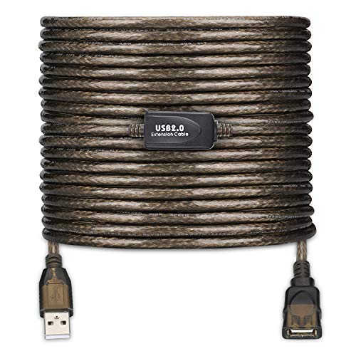 LDKCOK USB 2.0 Type A Male to A Female Active Repeater Extension Cable 50ft, High Speed 480 Mbps - Image 1