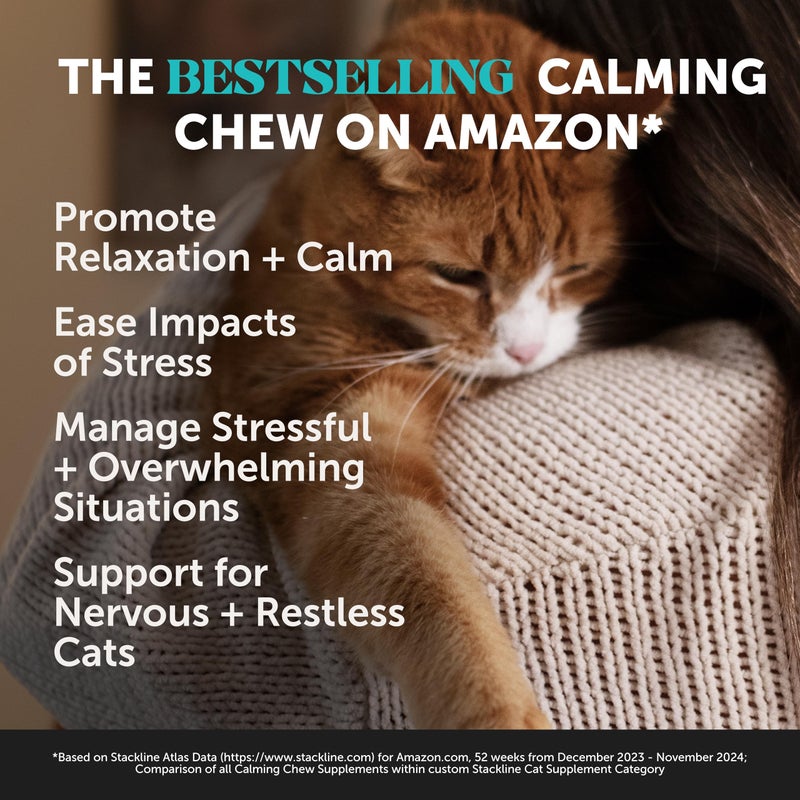 Pet Honesty Calming Chews for Cats - Cat Anxiety Relief + Helps Reduce Stress - Behavioral Support & Promotes Relaxation for Travel, Boarding, Vet Visits, Separation Anxiety - Chicken (30-Day Supply) - Image 2