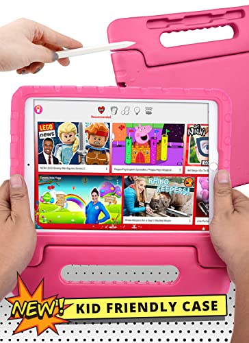 cooper Official Cooper Dynamo iPad 9th Generation Case for Kids fits iPad 10.2, 8th, 7th Gen, Air 3, Pro 10.5 | Rugged, Lightweight, Kids Proof Case with Magic Handle & Stand, Pencil Holder (Bubble Gum Pink) - Image 4