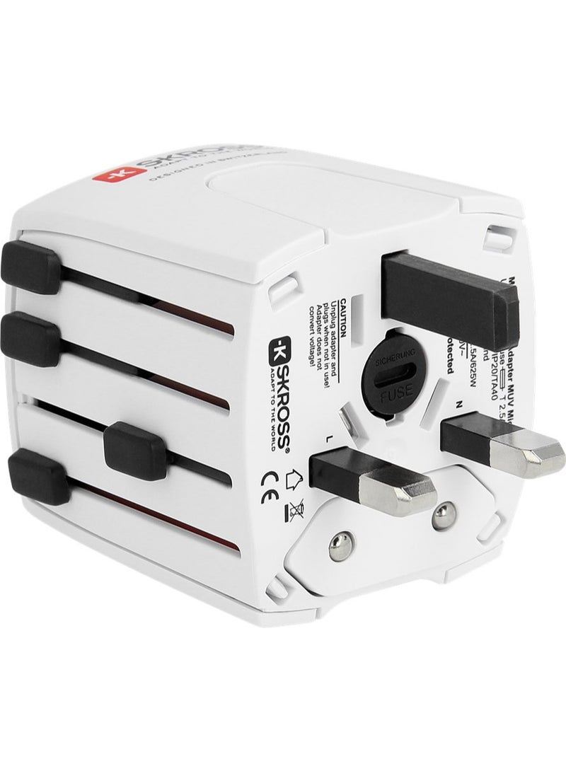 سكروس محول السفر العالمي SKROSS MUV Micro مع منفذي USB - محول صغير ثنائي القطب لأكثر من 220 دولة - Image 5