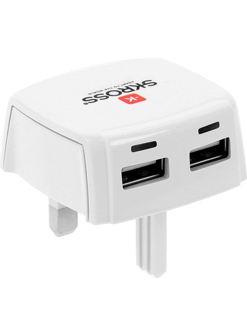 سكروس محول السفر العالمي SKROSS MUV Micro مع منفذي USB - محول صغير ثنائي القطب لأكثر من 220 دولة - Image 3