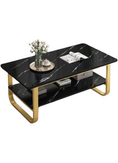 NKX Luxury Living Room Modern Oval Marble Nordic 2 Layer Coffee Table  - Image 1