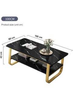 NKX Luxury Living Room Modern Oval Marble Nordic 2 Layer Coffee Table  - Image 3