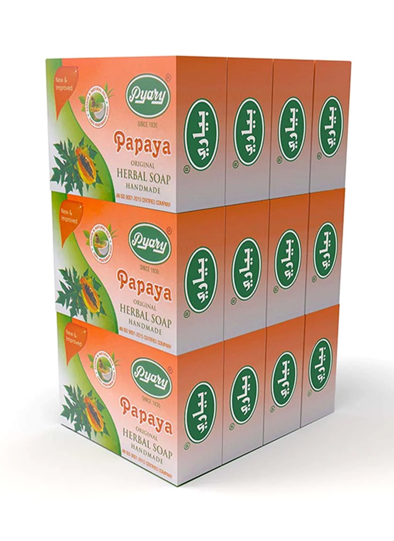 Pyary Pyary Papaya Soap 75 g (Original) - 12 pcs 