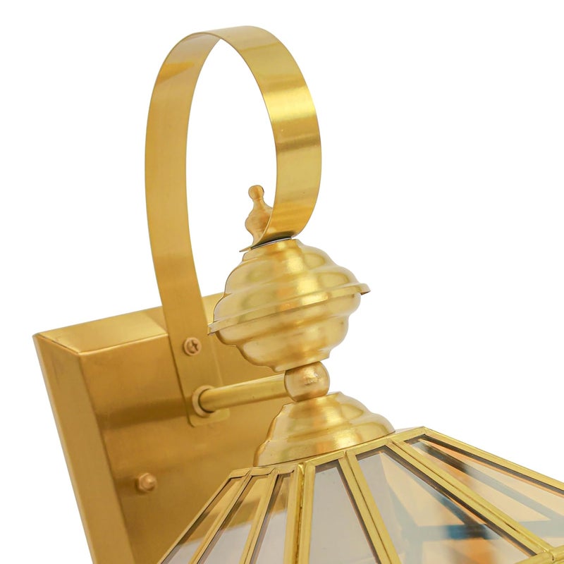 Harold Electricals Classy Square Copper Cage Decorative Wall Lamp for Living Room Hallway Dinning Area Night Wall Light for Bedroom Kitchen Office Bulb Included - Image 5