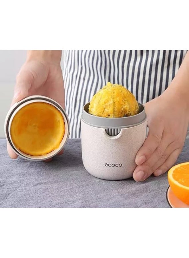 إيكوكو عصارة يدوية جديدة من Ecoco متعددة الوظائف إيجابية وسلبية مزدوجة الاستخدام عصارة يدوية من قش القمح البرتقالي أدوات إكسسوارات المطبخ - Image 4