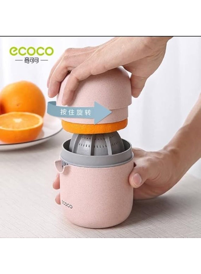 إيكوكو عصارة يدوية جديدة من Ecoco متعددة الوظائف إيجابية وسلبية مزدوجة الاستخدام عصارة يدوية من قش القمح البرتقالي أدوات إكسسوارات المطبخ - Image 2