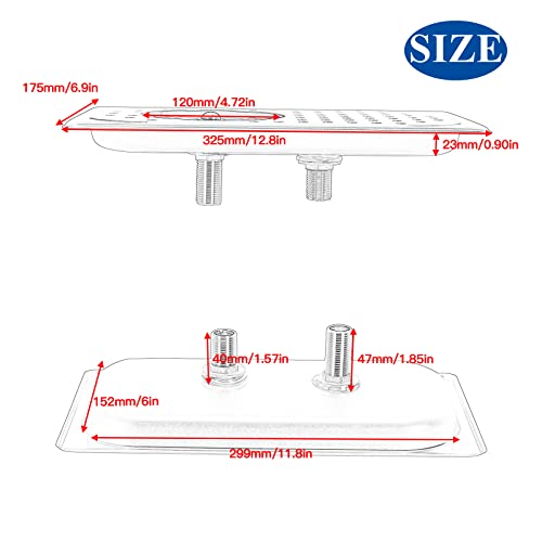 DIBTSA Pitcher Rinser, Espresso Rinser, Drain and Drip Tray, Stainless Steel Bar Glass Rinser for Sink, Cup Washer Spray Rinser for Home Kitchen Hotel Cafe Restaurant (12.8 x 6.9 x 0.9 inch,Silver) - Image 2