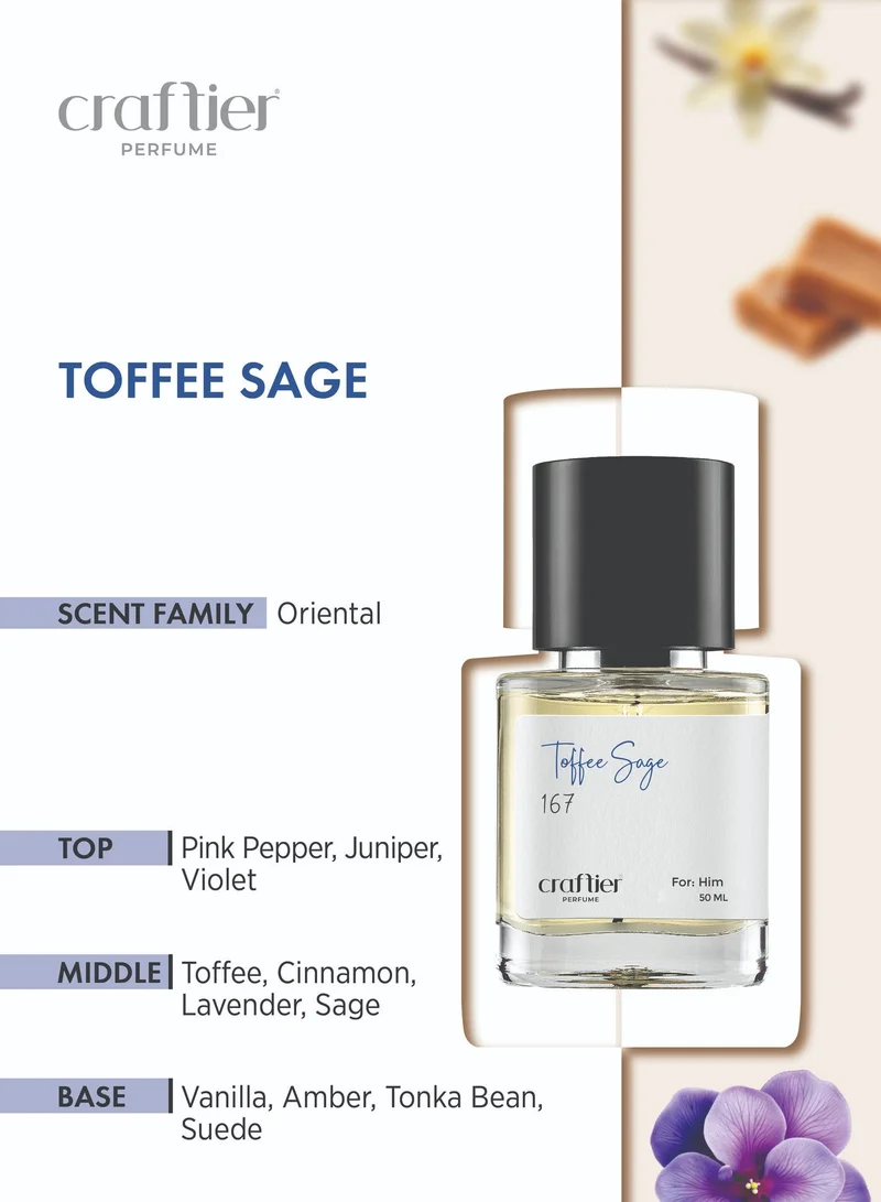 Craftier Perfume Inspired-Stronger With You Intensely TOFFEE SAGE - Inspired of-STRONGER WITH YOU INTENSELY, Eau De Parfum for Men - 50ml, Long Lasting Oriental Fragrance Upto 8-12 Hrs, Travel Size Men's Perfume for Men | Best Price UAE