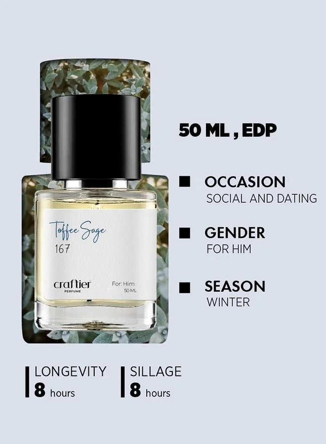 Craftier Perfume Inspired-Stronger With You Intensely TOFFEE SAGE - Inspired of-STRONGER WITH YOU INTENSELY, Eau De Parfum for Men - 50ml, Long Lasting Oriental Fragrance Upto 8-12 Hrs, Travel Size Men's Perfume for Men | Best Price UAE