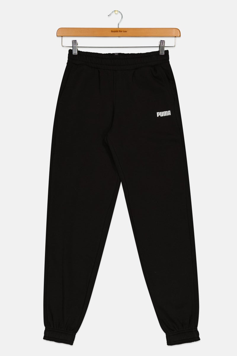 PUMA Kids Boy Brand Logo Outdoor Sweatpants, Black - Image 1